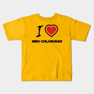 I Heart Midi-Chlorians Kids T-Shirt